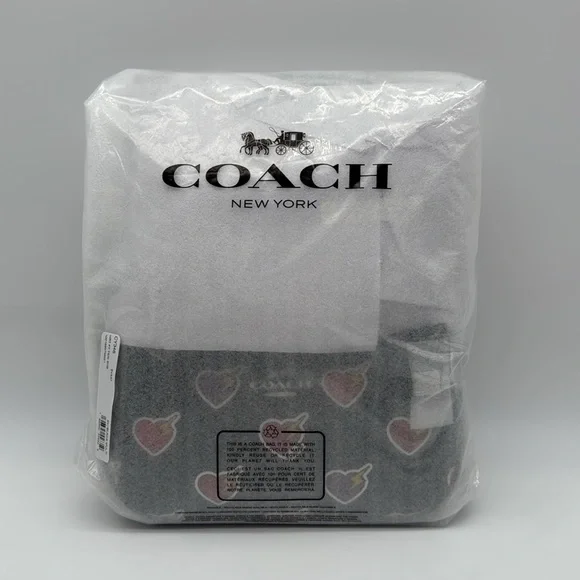 Coach Teri Shoulder Bag With Heart Bolt Print - Picture 11 of 14